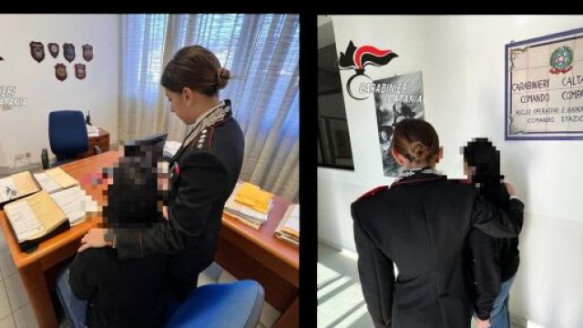 Caltagirone, la vittima di stalking con un'ufficiale dei Carabinieri di Caltagirone