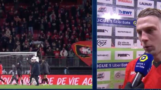 Le Stade Rennais vainqueur contre Montpellier. (screenshot X @PVSportFR)