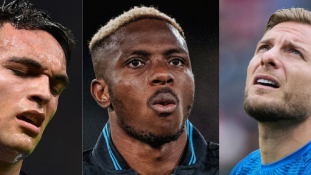 Lautaro Martinez, Victor osimhen e Ciro Immobile - Foto presa dal social X