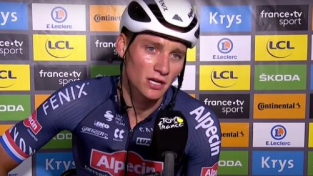 Mathieu Van der Poel al Tour de France 2021 - Screenshot &copy; Youtube Le Tour de France.