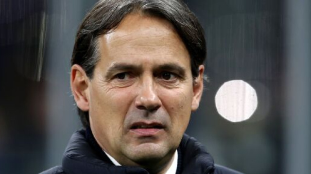 Simone Inzaghi, allenatore dell'Inter ripreso nella gara di Champions League 2023/34 tra Atletico Madrid ed Inter.