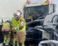 Un muerto y cinco heridos en un accidente en la AP-7 en Nules con 40 vehículos implicados
