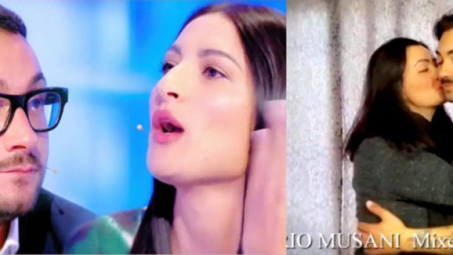I protagonisti di C'&egrave; posta per te: da sinistra Gianmarco e Flavia, e Deborah e Santino - screenshot &copy; Canale 5.
