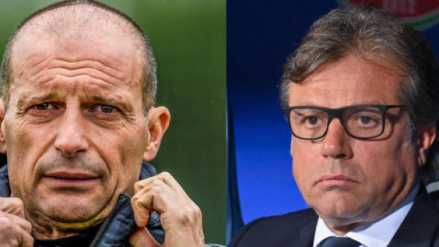 Massimiliano Allegri, allenatore della Juventus e Cristiano Giuntoli, direttore sportivo della Juventus