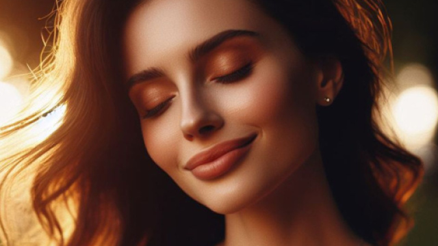 Una ragazza che sorride &copy; Foto generata con Bing IA