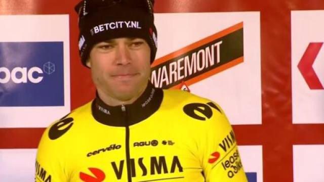 Il campione di ciclismo Wout van Aert - &copy; screenshot da Eurosport.