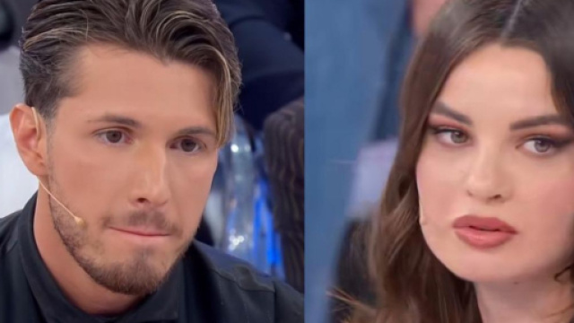 Brando e Raffaella a Uomini e donne, screenshot &copy; Mediaset.