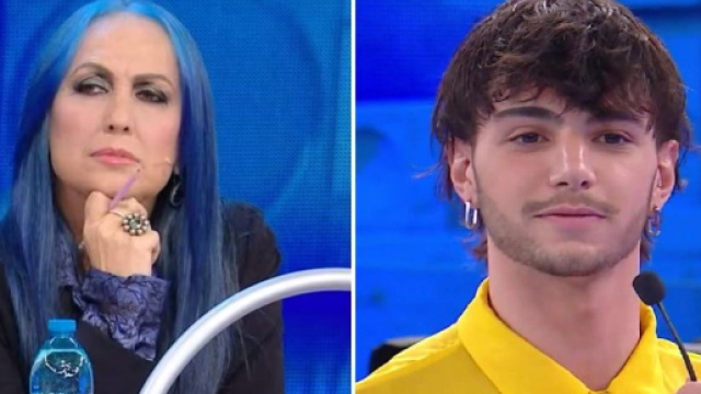 Alessandra Celentano e l'allievo Nicholas - screenshot Amici &copy; Canale 5.