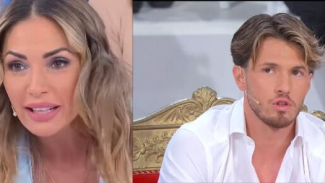 In foto Ida e Brando in studio a Uomini e donne (screenshot &copy; Canale 5)