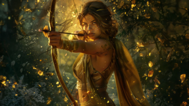 Rappresentazione del Sagittario creata con &copy; IA Midjourney.