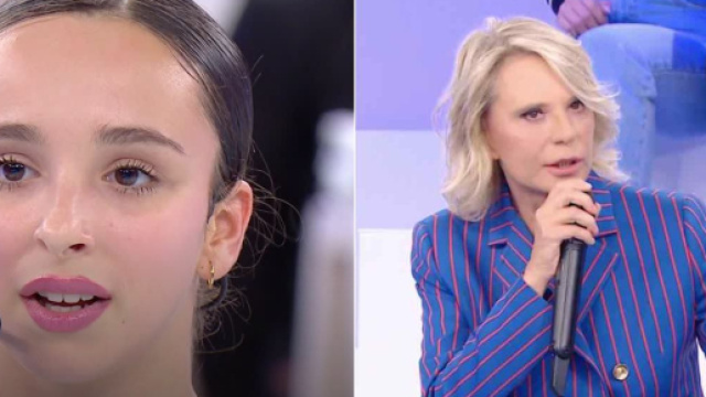 L'allieva Sofia e Maria De Filippi - screenshot Amici &copy; Canale 5.