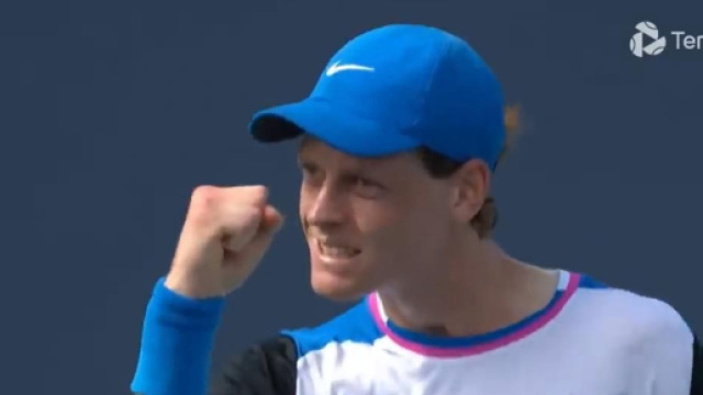 Jannik Sinner durante il torneo di Miami - screenshot &copy; Tennis TV