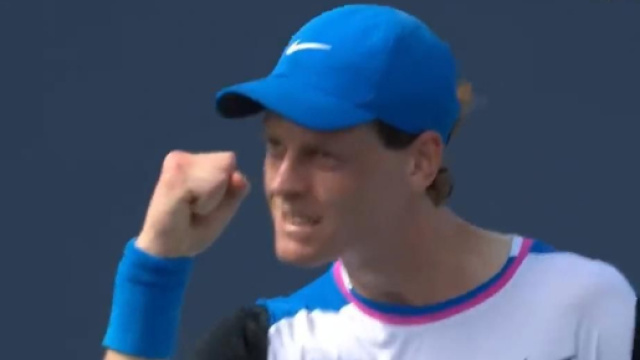 Jannik Sinner nel torneo di Miami 2024 - screenshot &copy; Tennis TV.