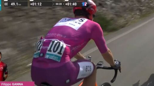 Filippo Ganna: 'Quando non vai come vorresti, conoscendo le tue capacit&agrave;, &egrave; difficile'.