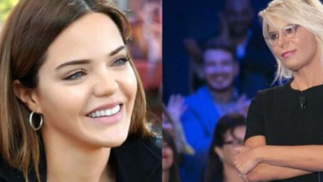 In foto Zuleyha di Terra amara e Maria De Filippi - Screenshot &copy; Mediaset.