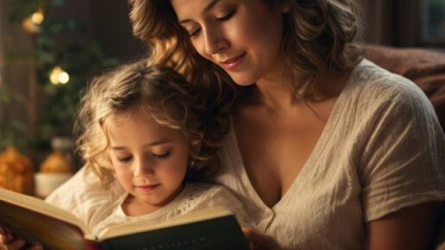 Madre e figlia leggono un libro &copy; Pixabay