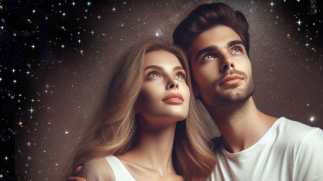 Amore e stelle - &copy; Foto Bing IA.