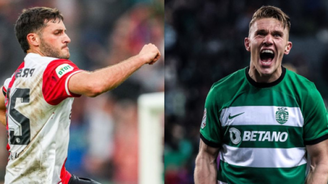 Santiago Gimenez, del Feyenoord. Foto &copy; X/Gimenez. Viktor Gyokeres, dello Sporting Lisbona. Foto &copy; Sporting Lisbona