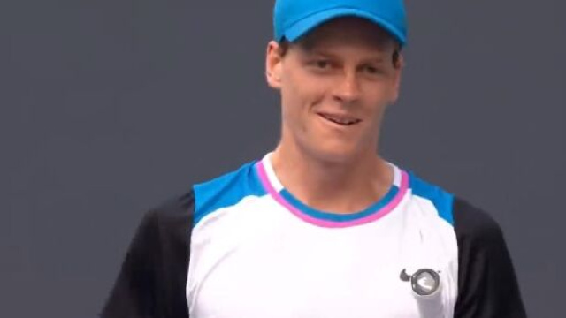 Jannik Sinner al torneo di Miami - screenshot &copy; Tennis TV.