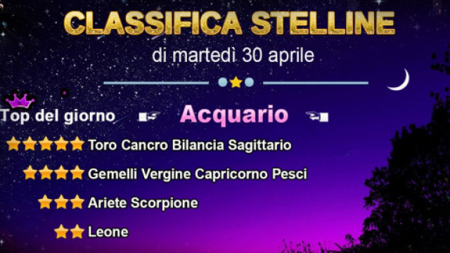 Classifica marted&igrave; 30 aprile - Foto &copy; Roberta Carsoli.