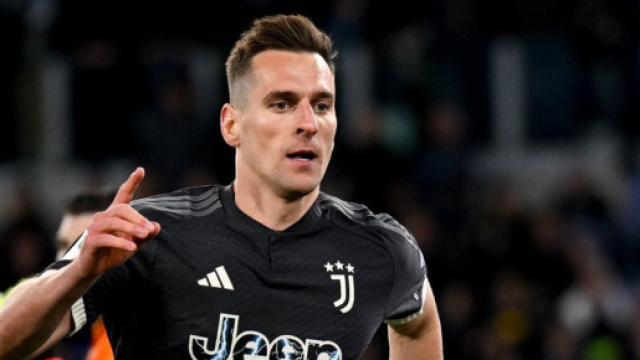 Arkadiusz Milik durante la partita di Coppa Italia Lazio-Juve stagione 2023/24, foto &copy; Juventus FC