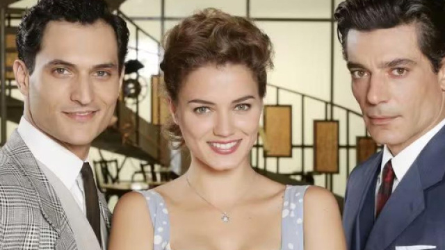 Alessandro Tersigni, Giusy Buscemi e Giuseppe Zeno de Il Paradiso delle signore &copy; Rai.