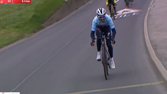 Julian Alaphilippe al Giro di Romandia 2024 &ndash; Screenshot &copy; Eurosport