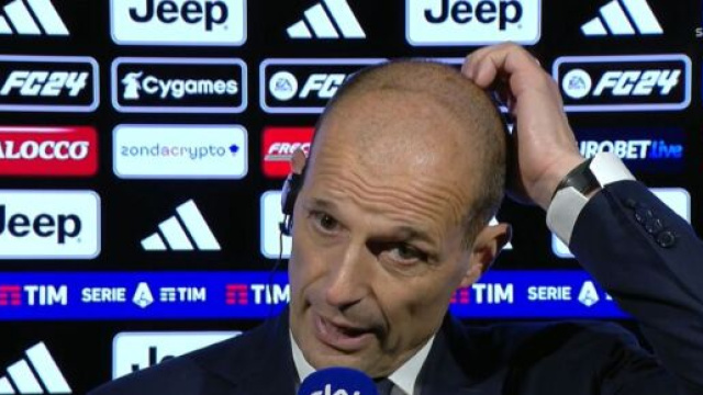 Massimiliano Allegri, allenatore della Juventus. Screenshot &copy; Sky Sport