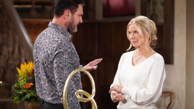 In foto Brooke e Bill (screenshoot &copy; Canale 5)