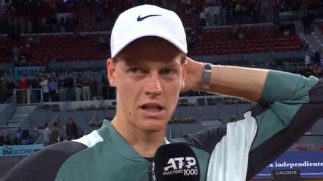 Jannik Sinner al torneo di Madrid - screenshot &copy; Sky Sport.