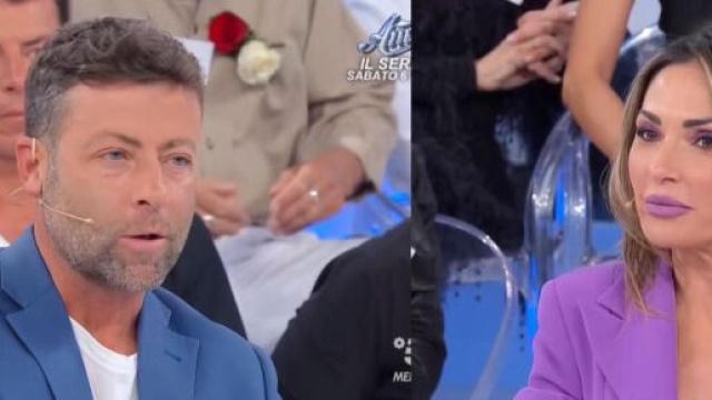 In foto Ida e Pierpaolo in studio a Uomini e donne (screenshot &copy; Canale 5).