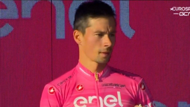 Primoz Roglic, vincitore dell'ultimo Giro d'Italia - Screenshot &copy; Eurosport