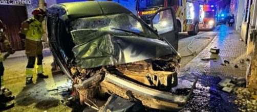 Una ni&ntilde;a de dos a&ntilde;os result&oacute; herida en el accidente (X, @BombersDipcas)