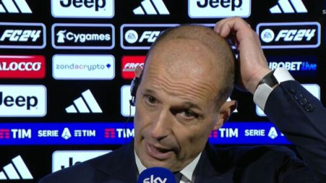 Massimiliano Allegri, allenatore della Juventus, screenshot &copy; Sky Sport