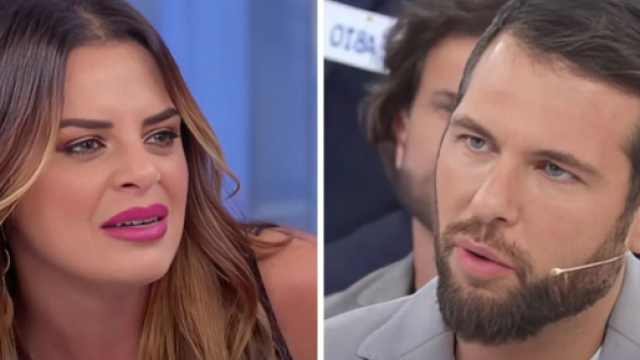 Roberta Di Padua e Alessandro Vicinanza - screenshot Uomini e donne &copy; Canale 5.