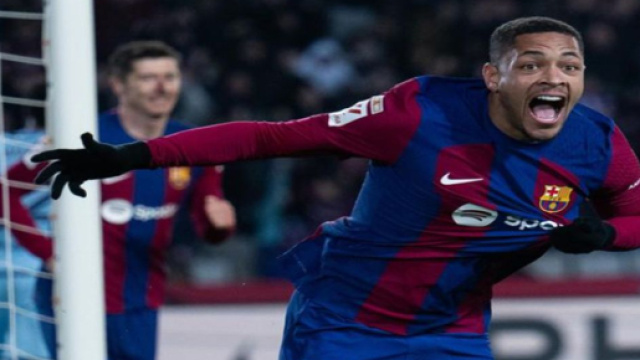 L'esultanza di Vitor Roque, obiettivo dell'Inter &copy; Instagram Vitor Roque