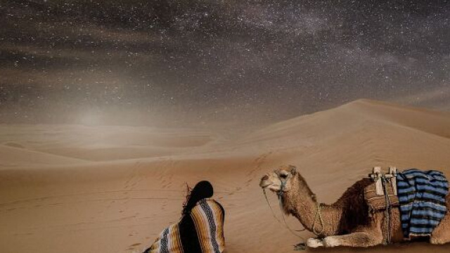 Cielo stellato vista dal deserto - Immagine &copy; Pixabay