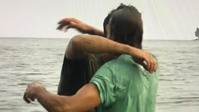Edoardo Stoppa e Samuel Peron (&copy; L'Isola dei Famosi Mediaset)
