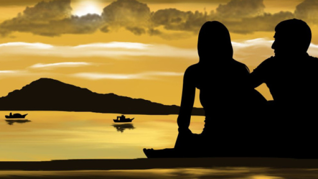 Coppia innamorata osserva il tramonto - &copy; Foto Pixbay