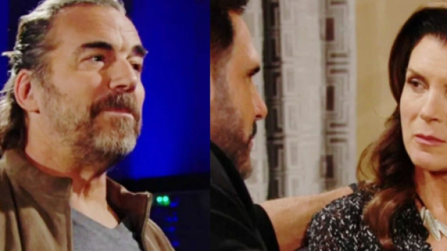 Ridge e Bill in una scena di Beautiful, screenshot &copy; CBS