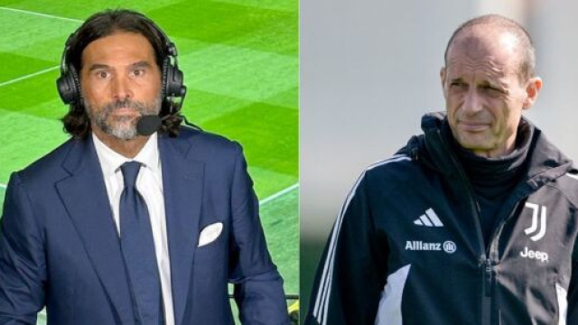Daniele Adani, ex calciatore ed ora cronista Rai - Foto &copy; Instagram/Adani. Massimiliano Allegri, allenatore della Juve. Foto &copy; Instagram/Adani