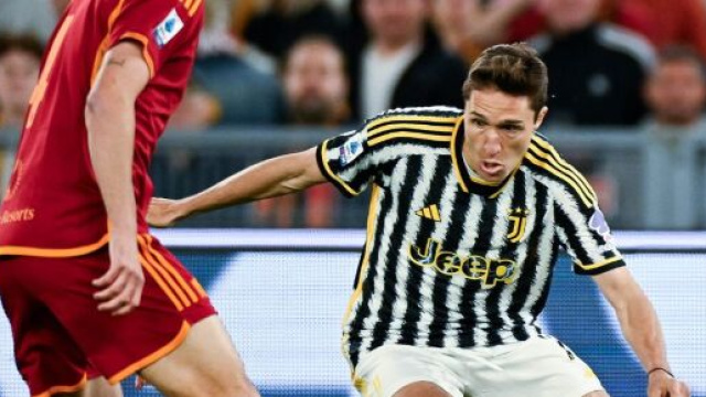 Federico Chiesa, attaccante della Juventus nella partita Roma-Juve stagione 2023/24. Foto &copy; Juventus
