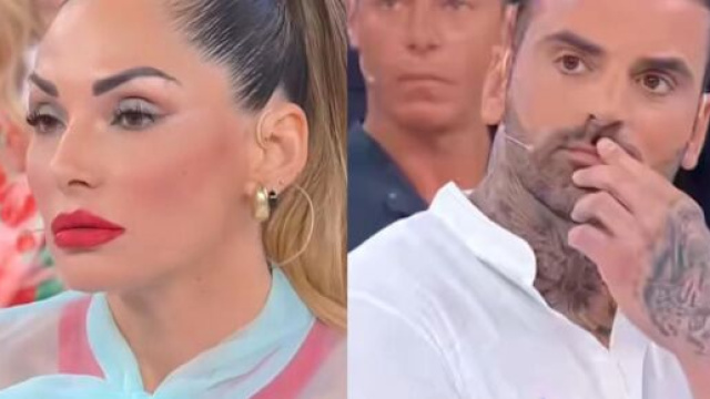 In foto Ida e Mario in studio a Uomini e donne (screenshot &copy; Canale 5)