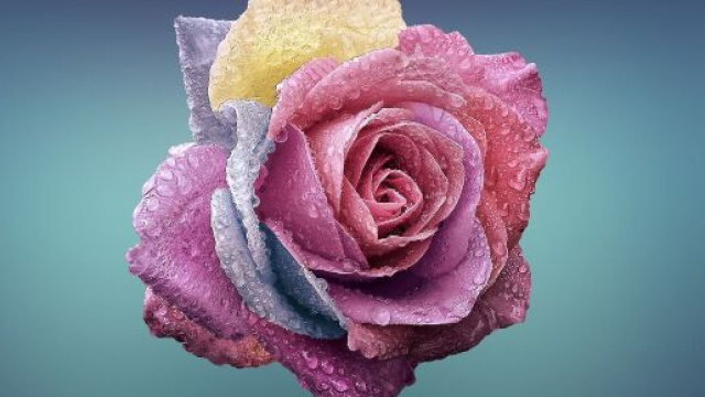 Rosa colorata - Immagine &copy; Pixabay-