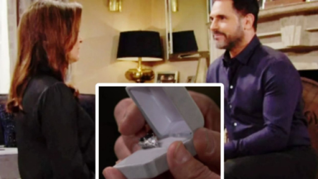 Scena di Beautiful in cui Bill chiede a Sheila di sposarlo, screenshot &copy; CBS