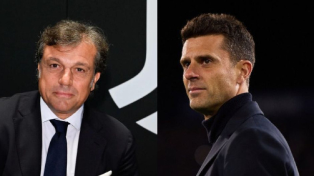 Cristiano Giuntoli, direttore sportivo della Juventus. Foto &copy; Juventus. Thiago Motta, allenatore della Juve. Foto &copy; Juventus