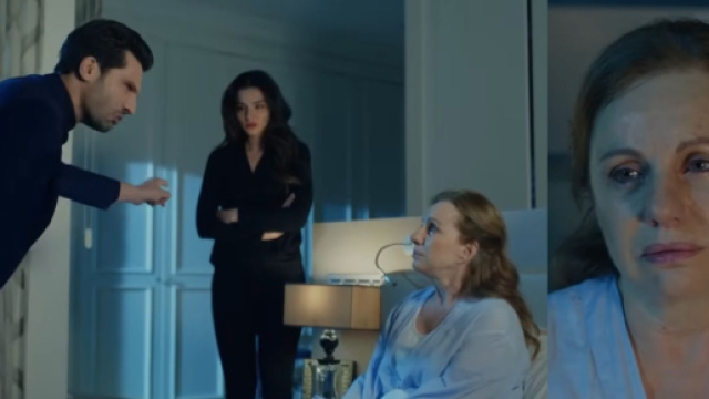 Kaan Urgancıoğlu (Emir), Melisa Aslı Pamuk (Asu) e Ayşen İnci (M&uuml;jgan) - screenshot &copy; Endless Love.