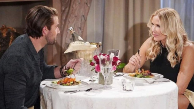 Brooke e Hollis in una scena di Beautiful &copy; Canale 5.