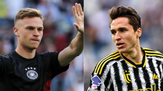 Joshua Kimmich, terzino del Bayern Monaco. Foto &copy; Bayern Monaco. Federico Chiesa, attaccante della Juventus. Foto &copy; Juventus