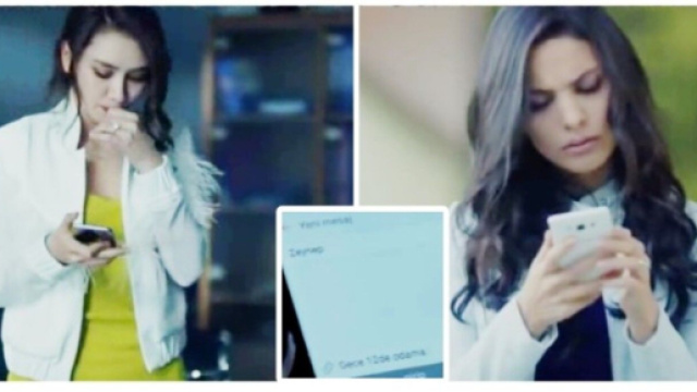 Nihan scrive a Zeynep dal telefono di Emir, screenshot &copy; Endless Love